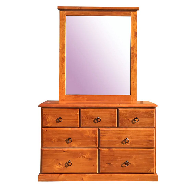 Clove Dresser with Mirror | Warm Honey | Living Space
